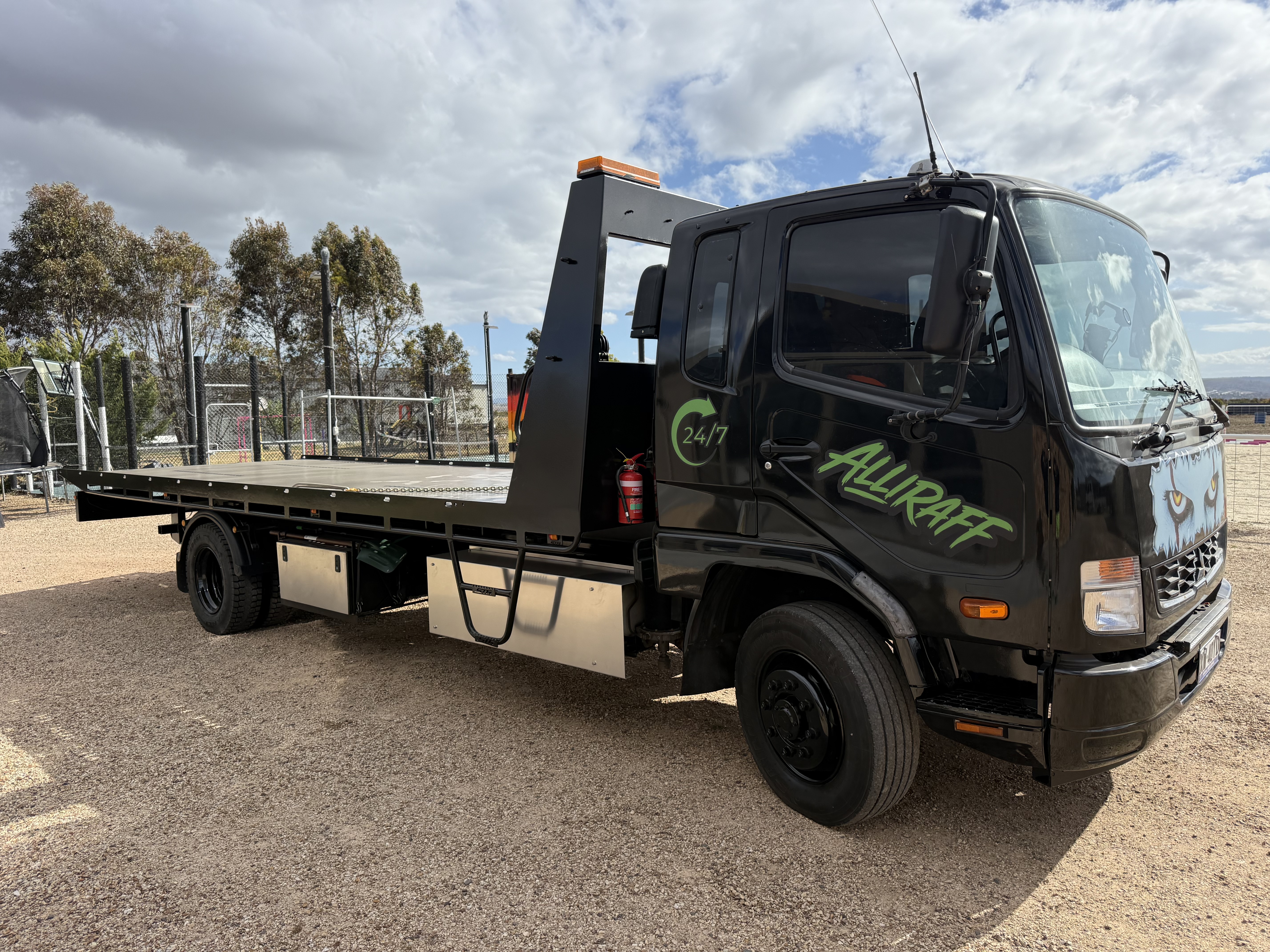Transport truck in action